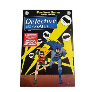 Batman & Robin Wooden Wall Hanging 24x19 – DC Comics Detective Comics Retro Art